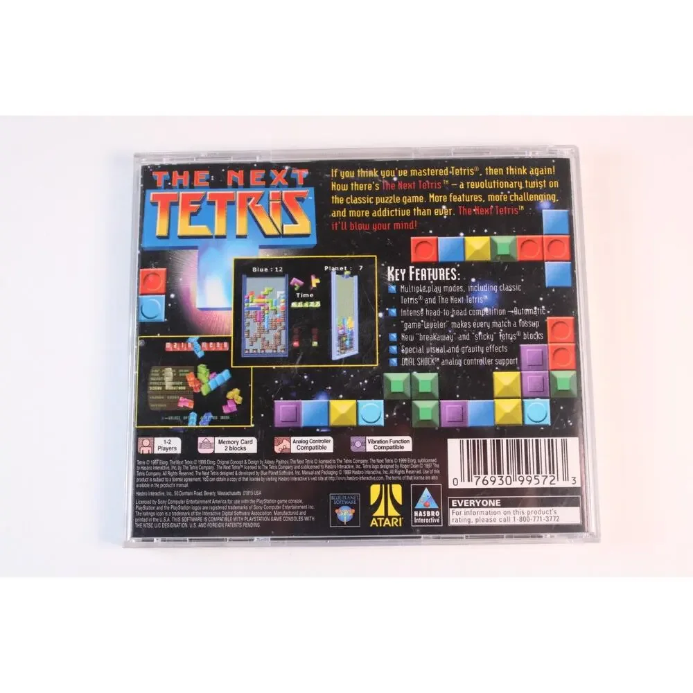 The Next Tetris (Sony PlayStation 1999, PS1) Complete w/ Manual Black Label